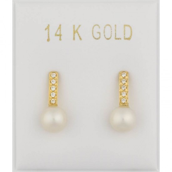 Pearls 5.5mm 14k Gold Drop Earrings ER2342