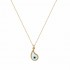 14ct gold eye necklace with enamel k087