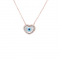Mataki Sterling Silver Necklace 925 heart with zircon ZN1155R