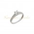14K White Gold Single Stone Engagement Ring With Zirconia d190