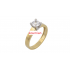 Δαχτυλίδι Μονόπετρο Χρυσό 14κ με Λευκόχρυσο d8240