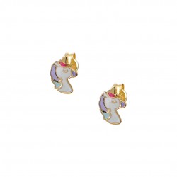 Children's Gold Studded 9K Animal Earrings sk174