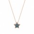 Necklace rose gold 14 carat star with cubic zirconia 