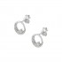 9K White Gold Stud Earrings With White Zircons sk138