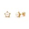Σκουλαρίκια με μαργαριτάρια Ιαπωνίας  Κ14 Αστέρι 110591