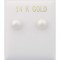 Pearl earrings 14k white gold 6-6.5MM round er1779
