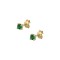 9K Gold Studded Single Stone Earrings With Green Zircons sk135