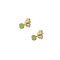 9K Gold Studded Single Stone Earrings With Green Zircons sk141