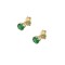 Σκουλαρίκια Χρυσά Καρφωτά 9Κ Καρδιά Με Πράσινο Ζιργκον sk145