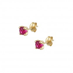 9K Gold Studded Single Stone Earrings With Zirconia sk161