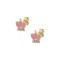 Children's 9K Gold Stud Earrings Crown Crown sk159