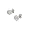 White Gold Single Stone Stud Earrings 9K With Zircon sk147
