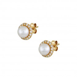 14ct gold pearl earrings 