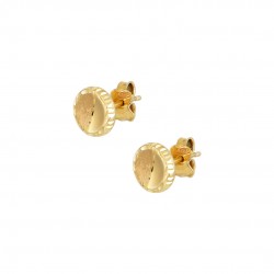 14ct gold stud earrings matte 