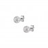 14ct white gold earrings with studded ball 