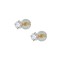 14ct gold stud earrings with white zircons