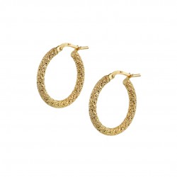 Earrings hoops handmade 14 carat gold sk421