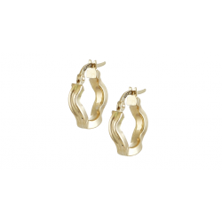 Hoops Earrings Gold Italian design 14K KP8160