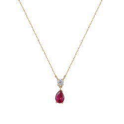 14ct gold necklace with zircon 