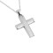Christening cross 14 carat white gold with chain 