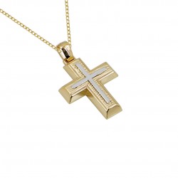 Baptism Cross Gold 14 carats with Chain ST163