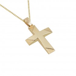 Baptism Cross Gold 14 carats with Chain ST165