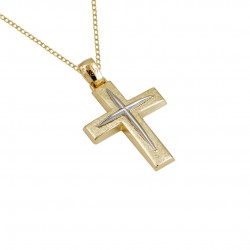 Baptism Cross Gold 14 carats with Chain ST168