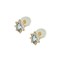 Earrings 14 carat gold studded rosette 
