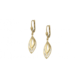 Meandros Greek 14k gold handmade dangling earrings ell8011