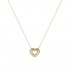 Heart necklace 14k gold with zirconia k112