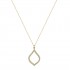14k gold drop necklace with white zircons k116