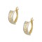 14k gold and white gold dangling laser cut earrings sk190
