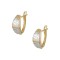 14k gold and white gold dangling laser cut earrings sk191