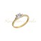 14K Gold Single Stone Engagement Ring With Zircon d191