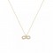 Infinite 14 carat gold Necklace with white zircons 