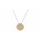 14k gold necklace With round tile K8079