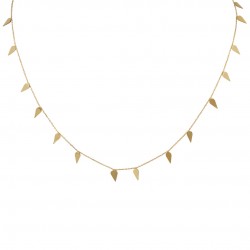 14k gold leaf necklace kol133