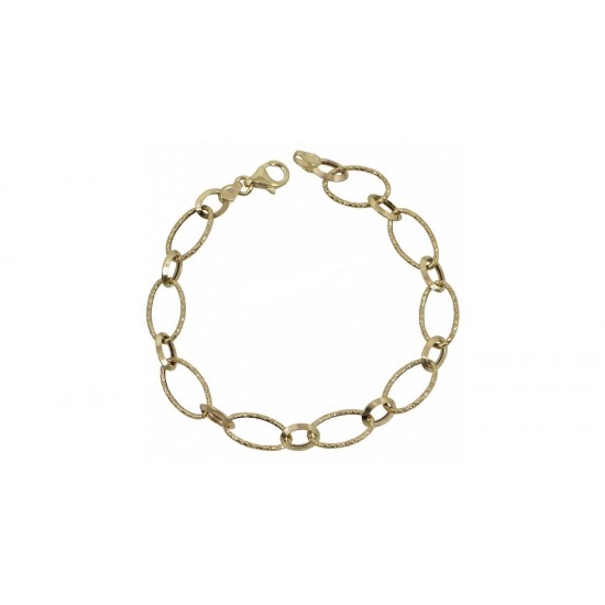 14ct Gold Bracelet Italian satin design