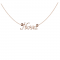 Godmother necklace with white crystals 925 silver rose gold plated H52584L