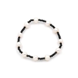 Bracelet with Spinel and Pearls w110446