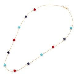 Necklace with Turquoise and Lapis K14 w111332