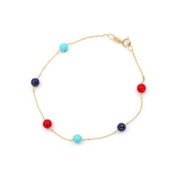 Bracelet with Turquoise and lapis K14 W111739