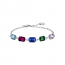 Luca Barra Steel Heart Bracelet With Crystals bk2512