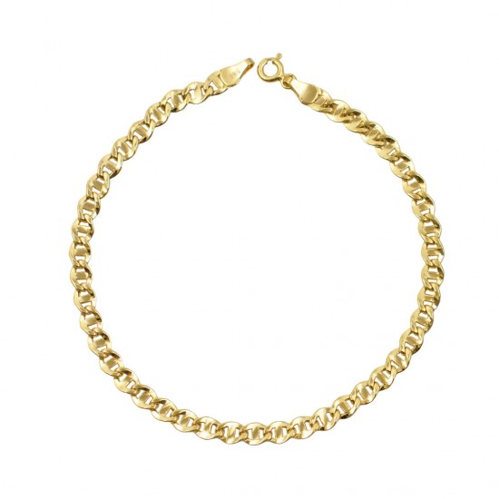 14K Gold Hand Chain Men s Theta Bracelet br102