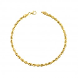 14K Gold Cord Hand Chain Bracelet v095