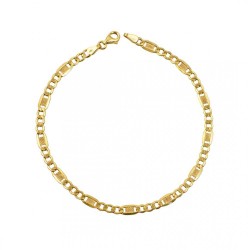 Men's 9K Gold Bracelet Italian Design AB109