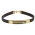 Men's 14K Gold Rubber Bracelet BRA9012