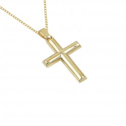 Boy's 14k Gold Engagement Cross With Chain S250