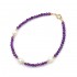 Bracelet with amethyst and pearls K14 w111812