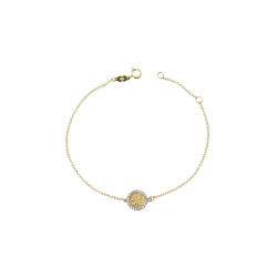Constantinato Amulet Bracelet Gold with Cumian Zircon 14K KN9006